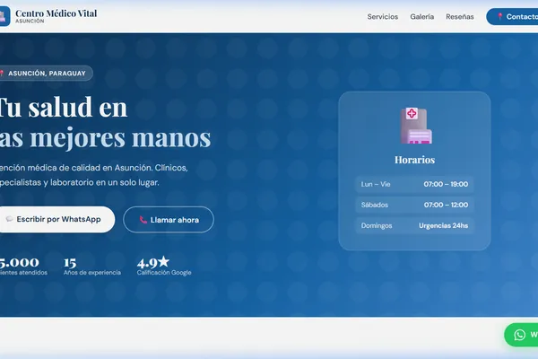 Vista previa del sitio web para Consultorio - Centro Médico Vital