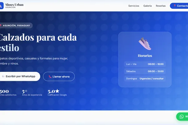 Vista previa del sitio web para Shoes / Zapateria - Shoes Urban